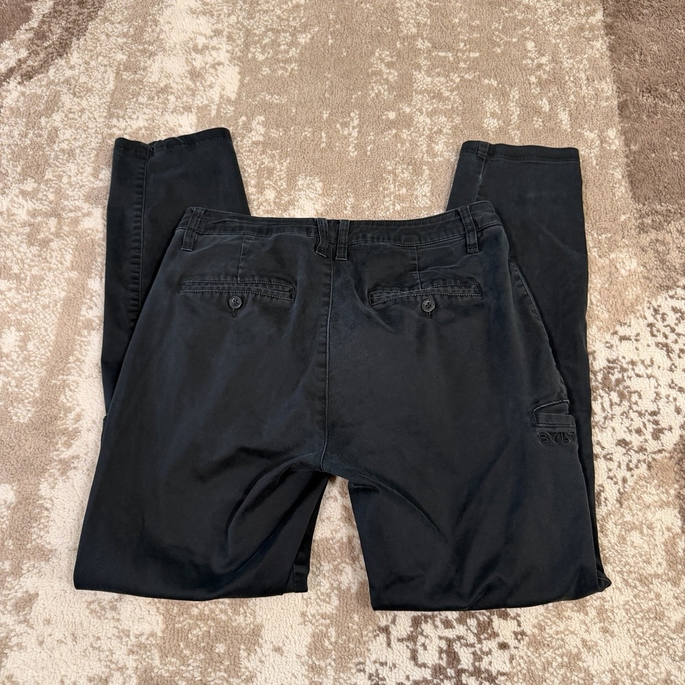 BYLT Basics Stretch Chino‎ Pants Mens 32 Premium Black Casual Straight - Picture 5 of 7